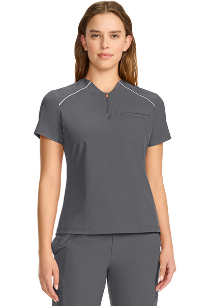 Infinity GNR8 Women's Tuck-in Mock Neck Henley Top