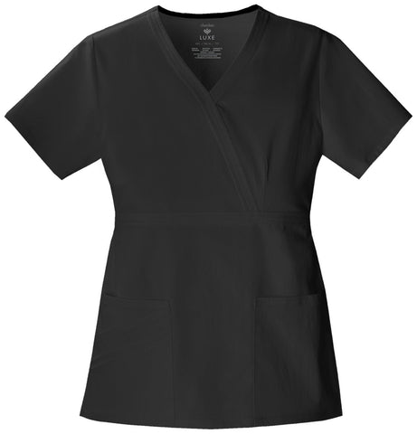 XL Only! Cherokee Luxe Mock Wrap Top