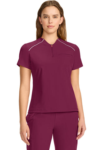 Infinity GNR8 Women's Tuck-in Mock Neck Henley Top